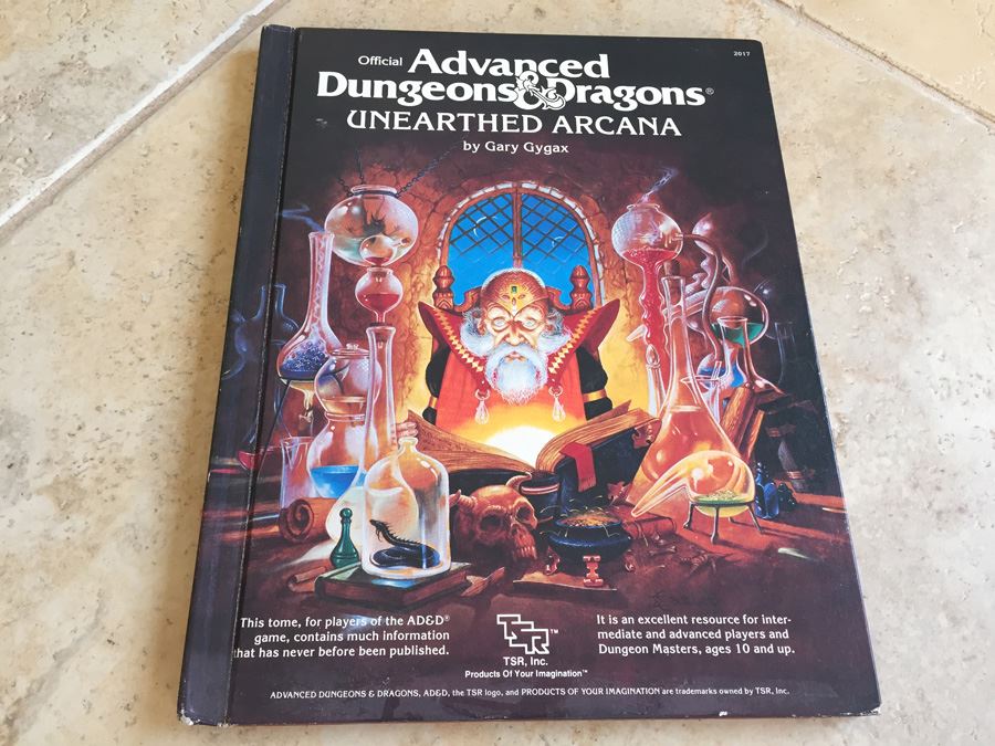 Unearthed Arcana Advanced Dungeons Dragons TSR 1985