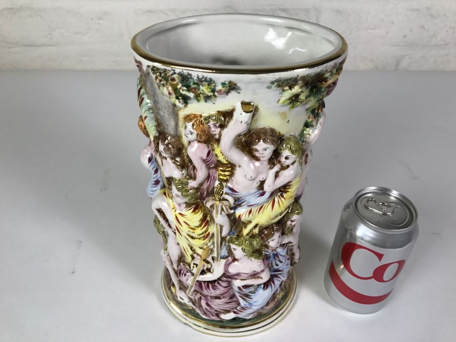 R Capodimonte Italy M A S Vase