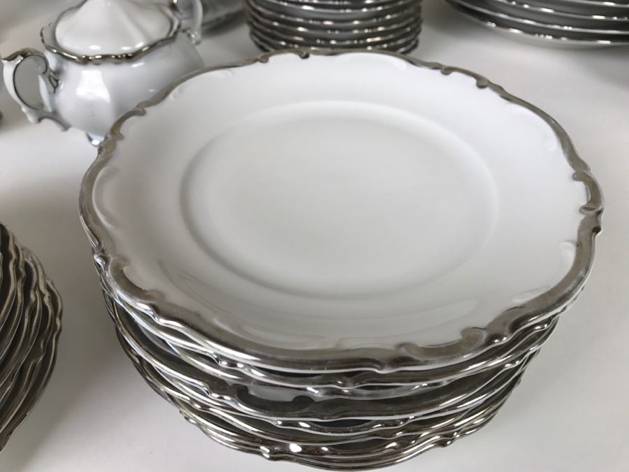 Classy China Set Pieces Mitterteich Bavaria Platinum Princess