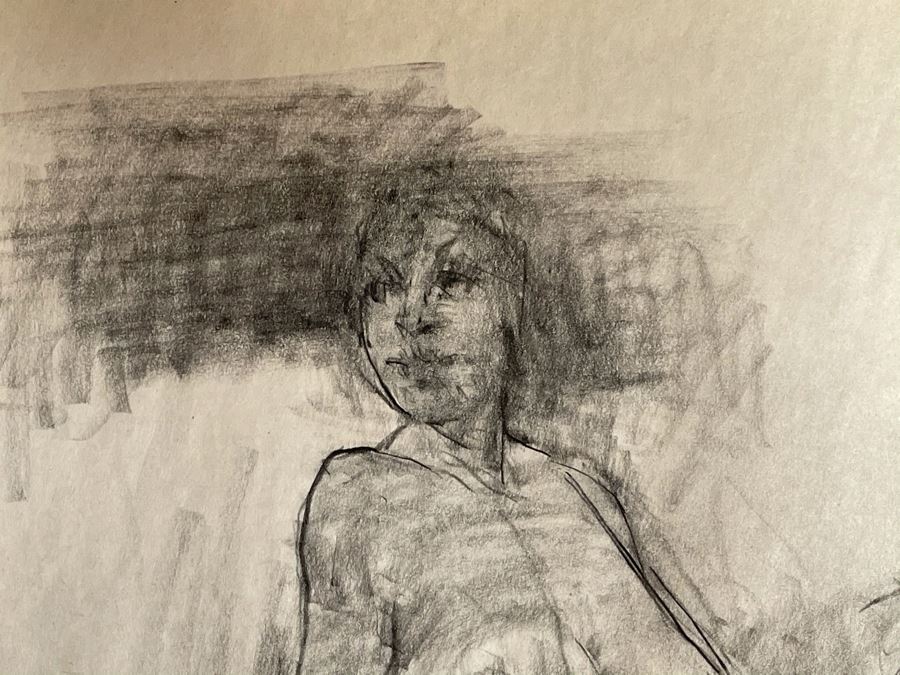 Max Turner Unsigned Original Nude Female Drawing On Paper X