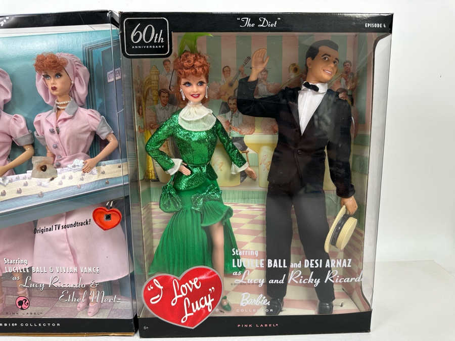 I Love Lucy Pink Label Collection Mattel Barbie Dolls The Christmas