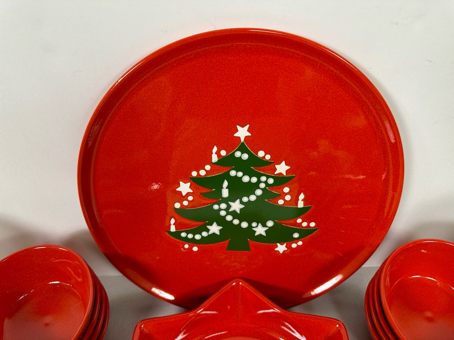 Vintage Waechtersbach Christmas Tree Holiday 39 Piece Dinnerware Set