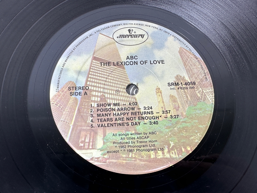 Abc The Lexicon Of Love Srm Mercury Vinyl Record