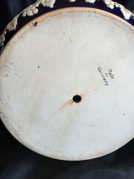 Large Lidded Double Handle Hand Painted German Soup Tureen (Late 19th / Early 20th Century) [Photo 3]