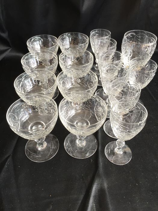 Crystal Stemware Lot