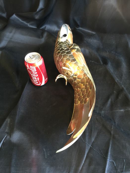 Large Brass And Copper Metal Parrot [Photo 2]