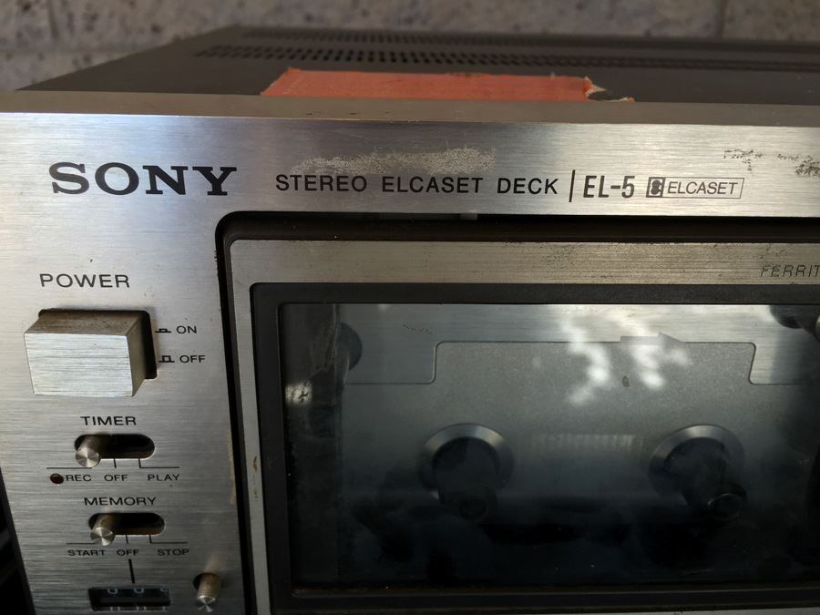 Sony EL-5 Elcaset Cassette Deck Rare Hi-Fi - Estimate $325 [Photo 6]