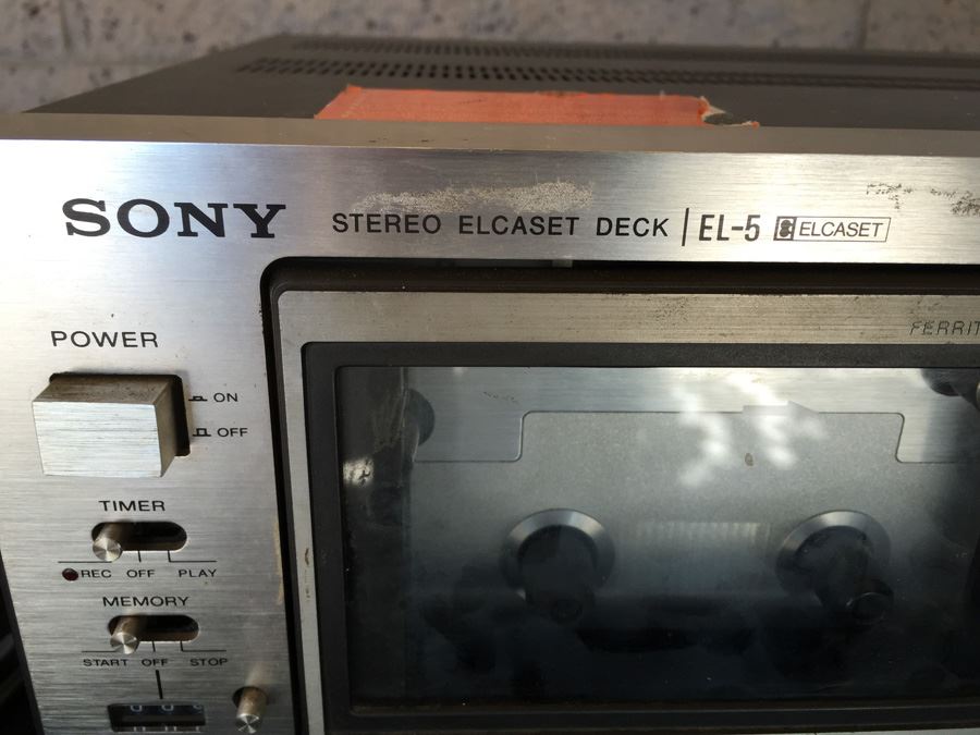 Sony EL-5 Elcaset Cassette Deck Rare Hi-Fi - Estimate $325 [Photo 5]