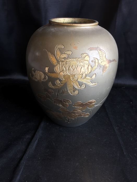Japanese Mixed Metals Vase [Photo 4]