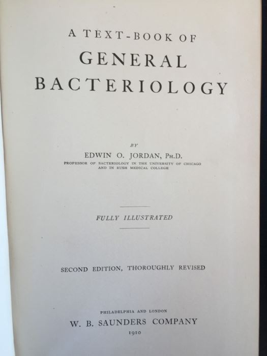 General Bacteriology Book - Jordan - 1910 [Photo 2]