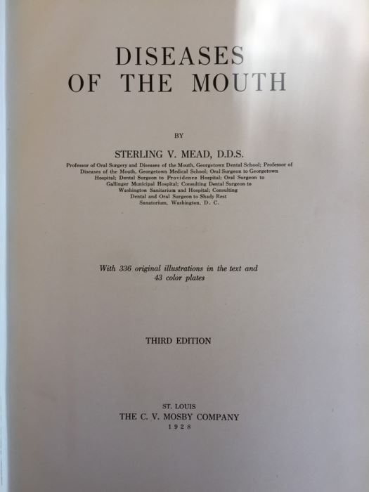 Diseases Of The Mouth - Mead - 1928 [Photo 3]