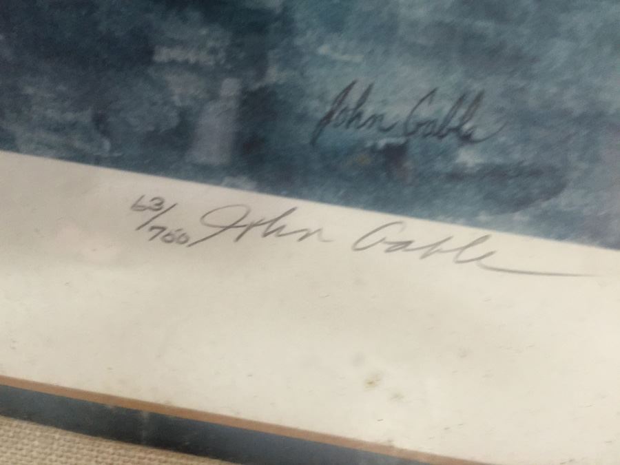 Limited Edition Lithograph By John Gable Titled Pacific Combat (63 Of 750) - Signed By Dennis Conner [Photo 2]