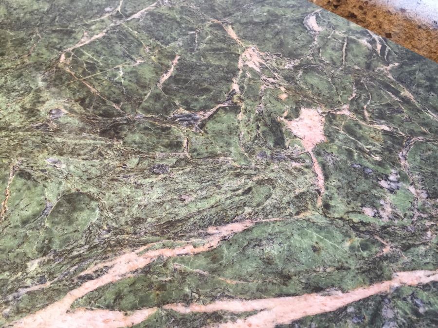 Antique French Louis XV Style Commode with Green Marble Top [Photo 10]