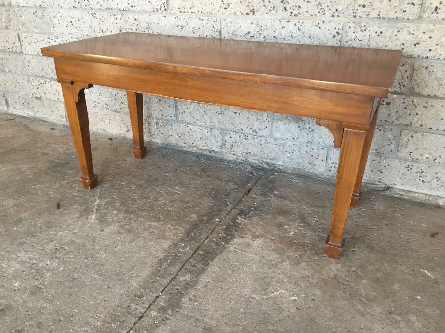 Vintage Wooden Piano Bench [Photo 4]