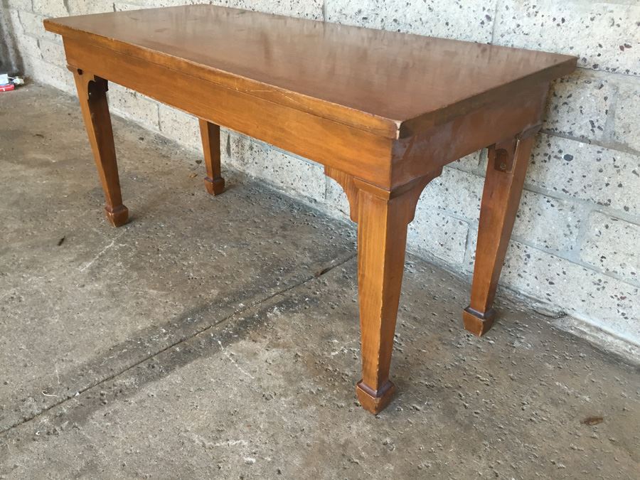 Vintage Wooden Piano Bench [Photo 3]
