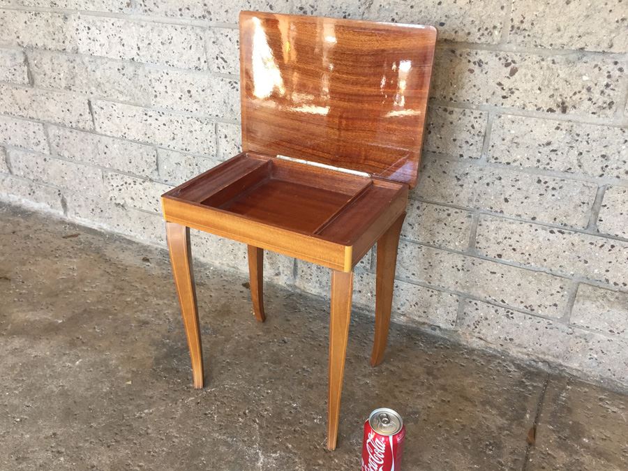 Italian Music Box Table With Beautiful Inlay Work [Photo 2]
