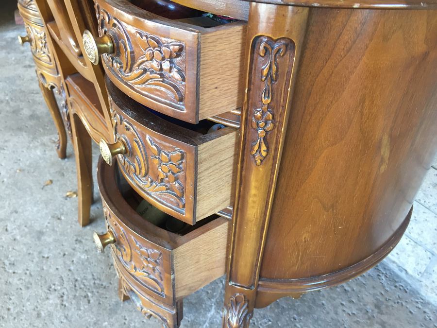 Antique Kidney Shaped Desk With Chair [Photo 20]