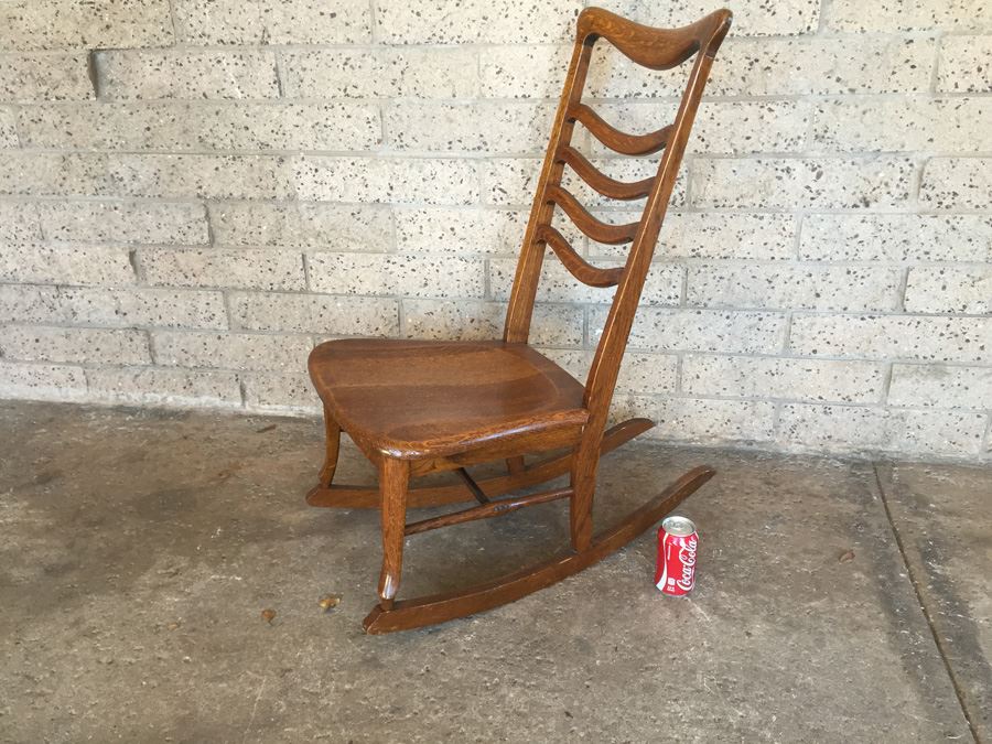 J.S Ford, Johnson & Company Chicago Quarter Sawn Oak Rocking Chair [Photo 4]