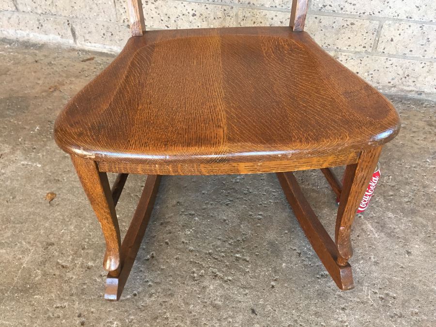 J.S Ford, Johnson & Company Chicago Quarter Sawn Oak Rocking Chair