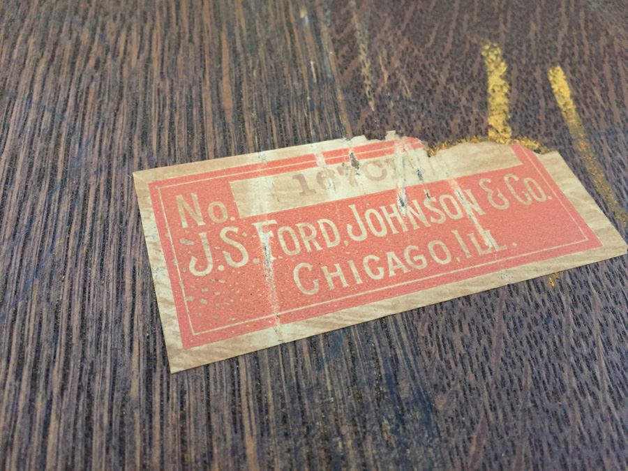 J.S Ford, Johnson & Company Chicago Quarter Sawn Oak Rocking Chair
