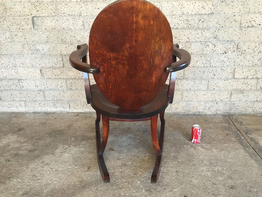 Rocking Chair With Beautiful Mother Of Pearl And Wood Inlay Work [Photo 16]