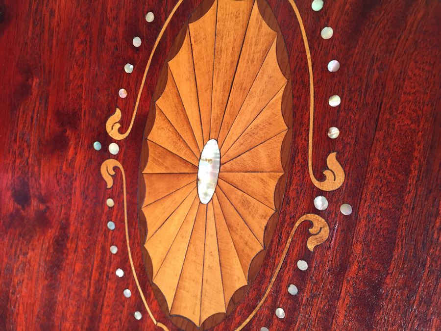 Rocking Chair With Beautiful Mother Of Pearl And Wood Inlay Work [Photo 3]