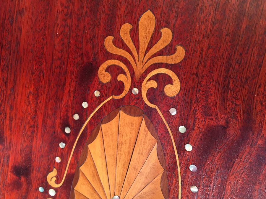 Rocking Chair With Beautiful Mother Of Pearl And Wood Inlay Work [Photo 9]