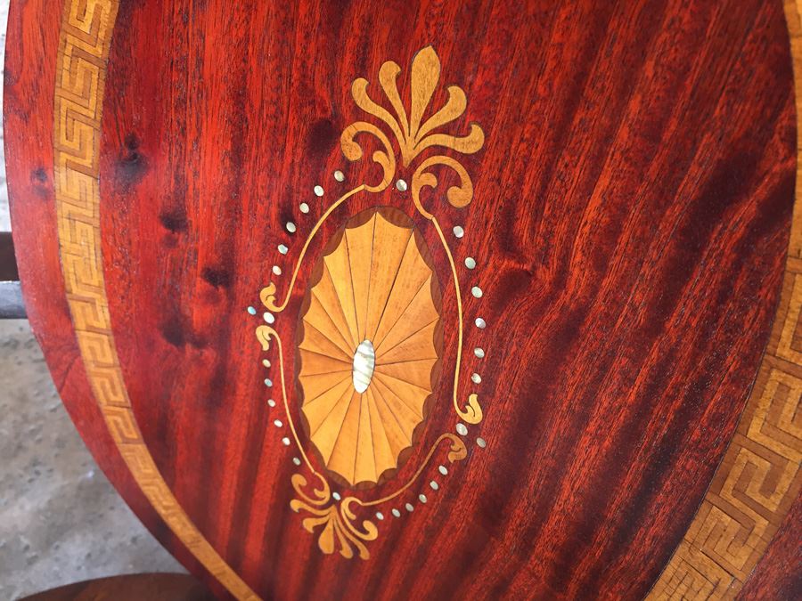 Rocking Chair With Beautiful Mother Of Pearl And Wood Inlay Work [Photo 12]