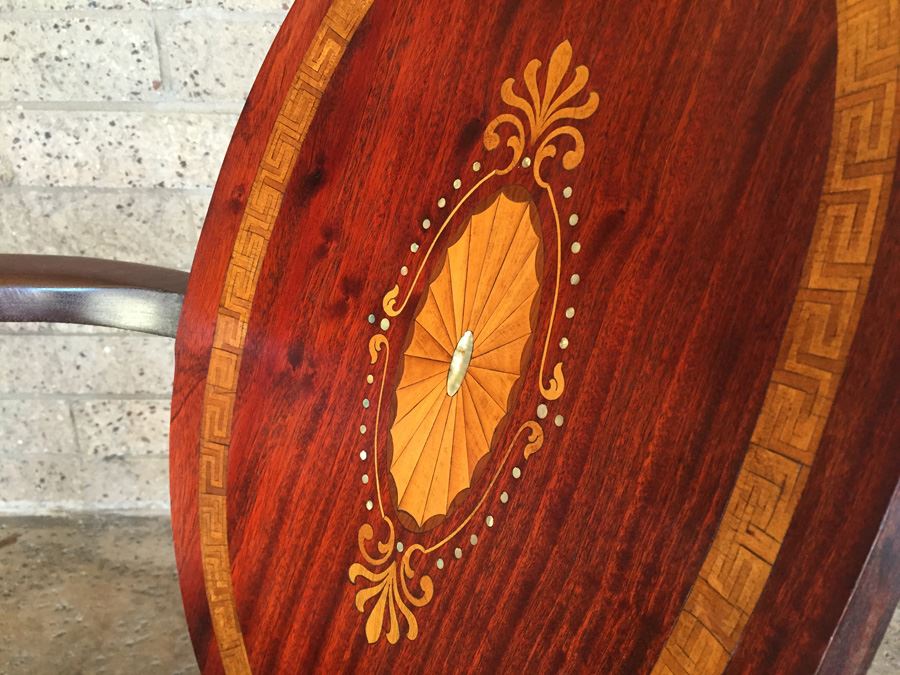 Rocking Chair With Beautiful Mother Of Pearl And Wood Inlay Work [Photo 8]