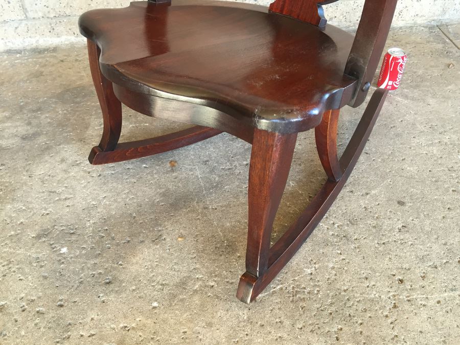 Rocking Chair With Beautiful Mother Of Pearl And Wood Inlay Work [Photo 14]