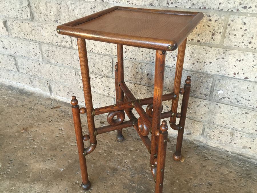 Uniquely Designed Oak Side Table [Photo 3]