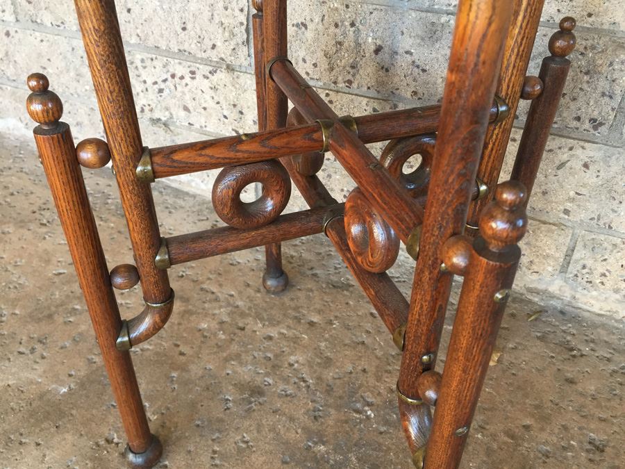 Uniquely Designed Oak Side Table [Photo 6]