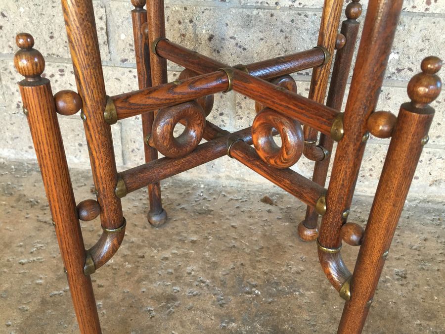 Uniquely Designed Oak Side Table [Photo 2]