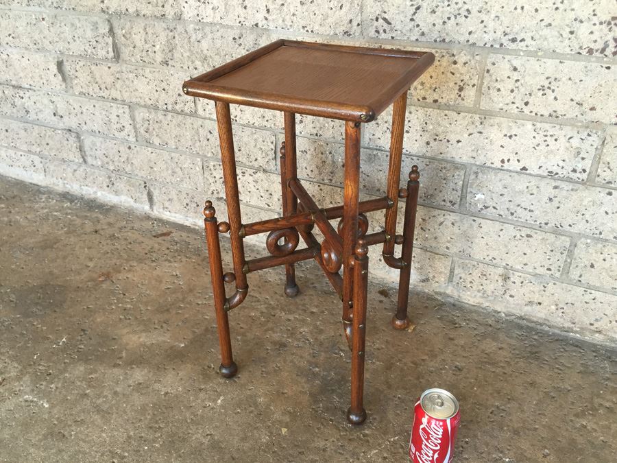 Uniquely Designed Oak Side Table [Photo 5]