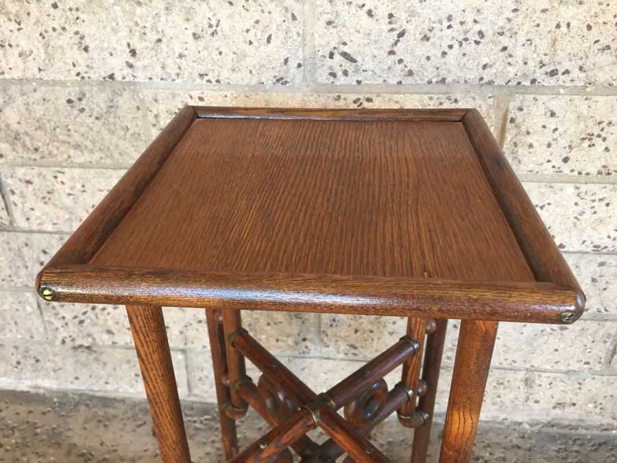 Uniquely Designed Oak Side Table [Photo 9]