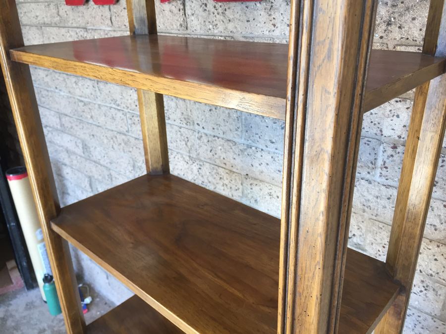 Solid Wood Tall Bookshelf Bookcase