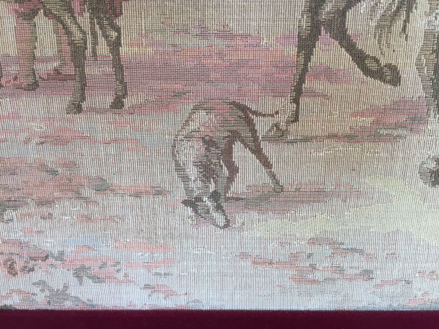 Antique 200 Year Old Petit Pointe Tapestry Showing Biblical Scene [Photo 17]