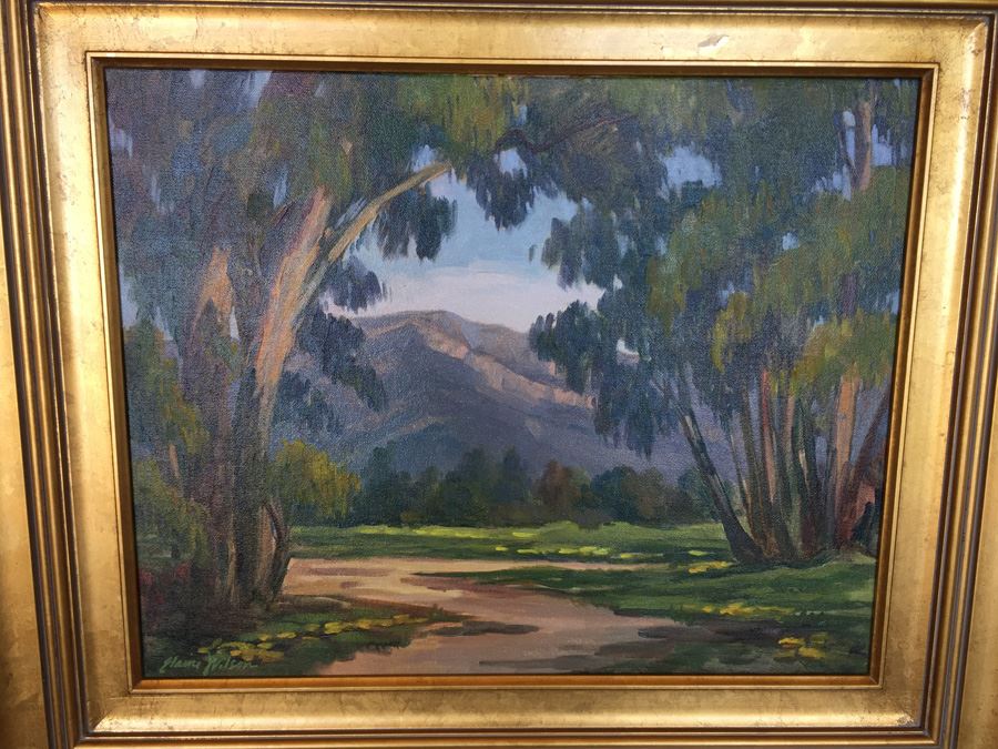 Elaine Wilson 16' x 20' Oil On Canvas Plein Air Painting 'Douglas Preserve' Santa Barbara, CA [Photo 5]