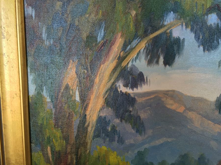 Elaine Wilson 16' x 20' Oil On Canvas Plein Air Painting 'Douglas Preserve' Santa Barbara, CA [Photo 6]