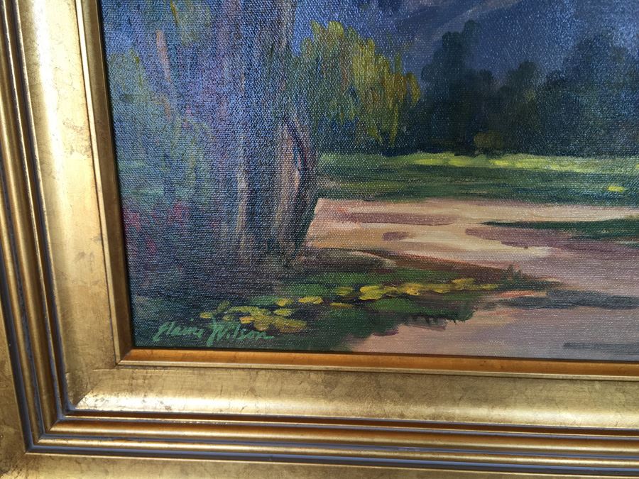 Elaine Wilson 16' x 20' Oil On Canvas Plein Air Painting 'Douglas Preserve' Santa Barbara, CA [Photo 7]