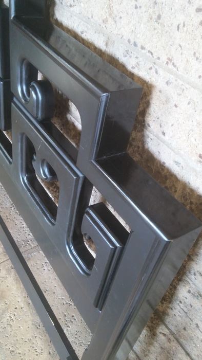 Asian Style Black Twin Headboard  [Photo 3]