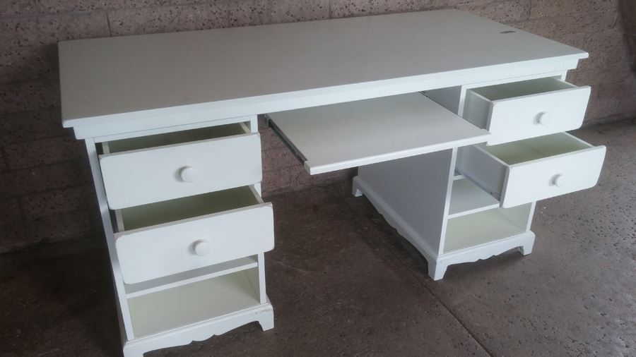 Pottery Barn White Desk [Photo 2]