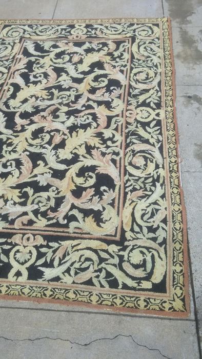 Vintage Needlepoint Floral Area Rug [Photo 2]