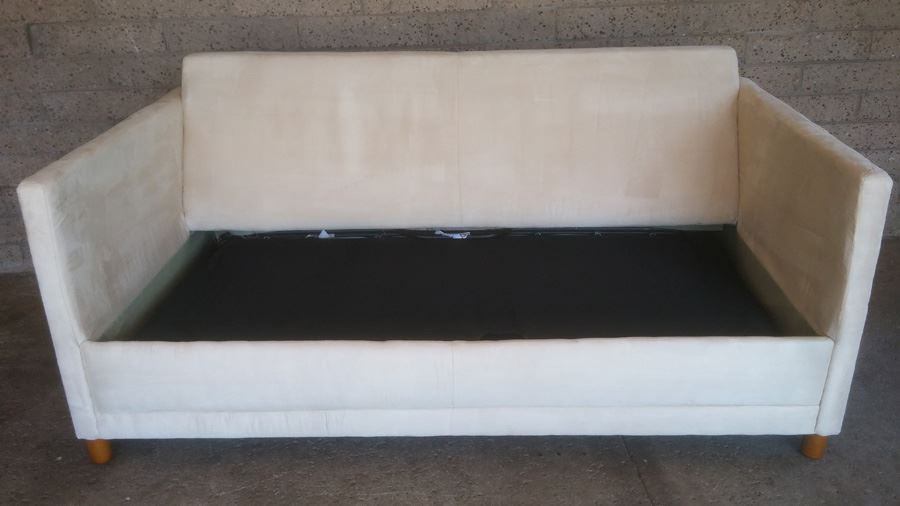 White Loveseat Sleeper Sofa In Excellent Condition [Photo 9]