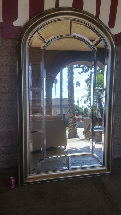 Large Full Length Arched Beveled Glass Mirror [Photo 2]