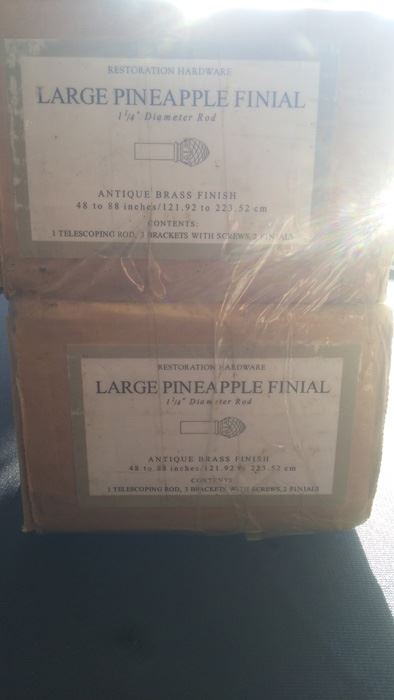 Restoration Hardware Curtain Rod With Pineapple Finial [Photo 2]