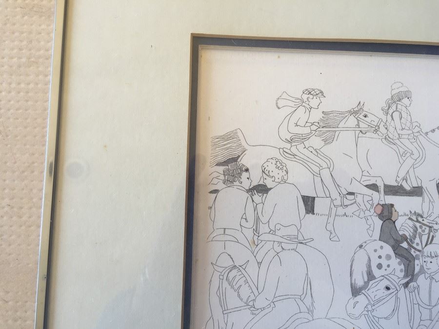 Framed Print Titled 'The Riding Class' Limited Edition 91/200 By Yvonne Davis [Photo 4]