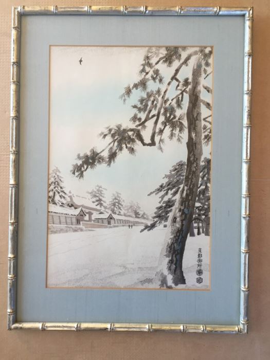 Woodblock Print - 'Former Imperial Palace In Kyoto' By Eiichi Kotozuka [Photo 1]