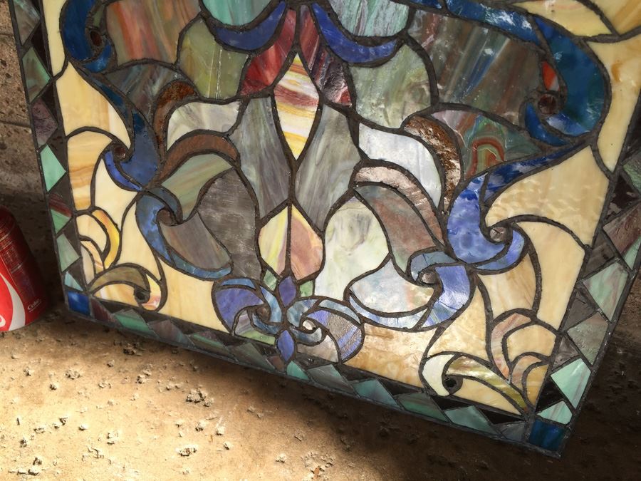 Framed Stained Glass Windows Artwork With Chain For Hanging [Photo 5]