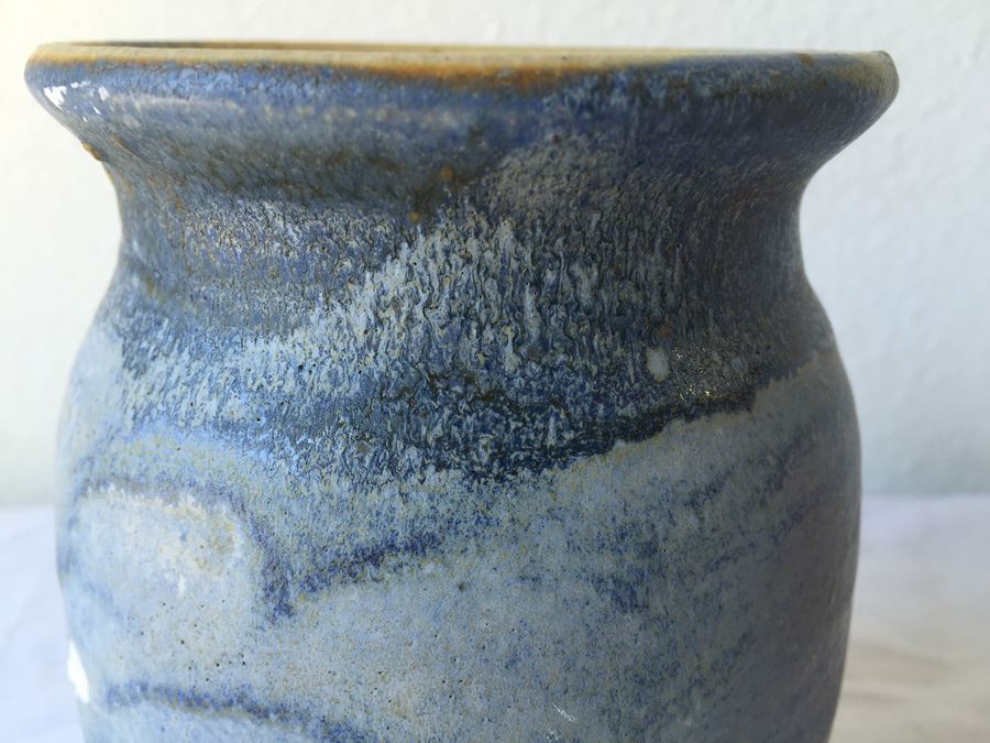 Mid-Century Blue Vase Signed 1971 [Photo 7]